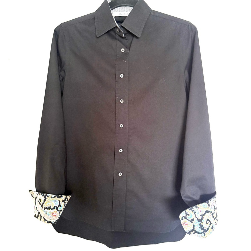 Robert Graham black Patterned Button Down Shirt - image 1